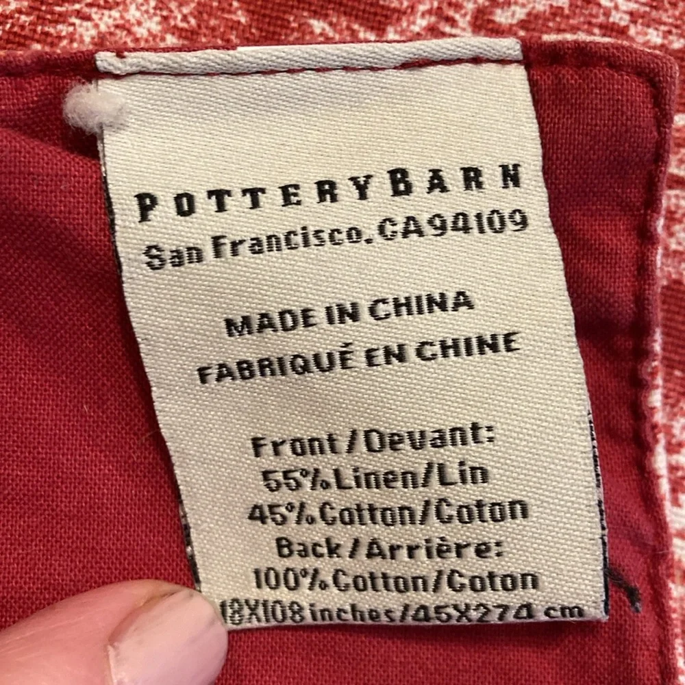 Pottery barn, table runner